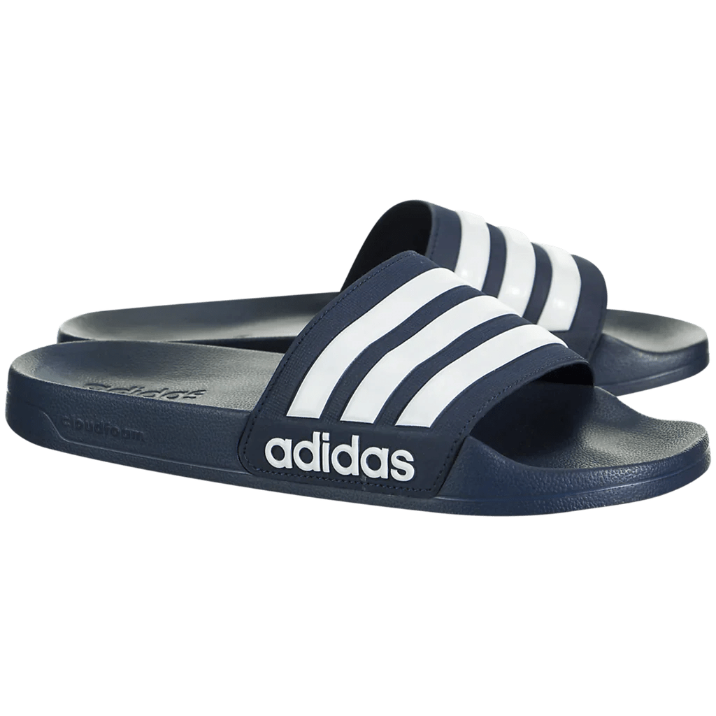 adidas Men's Adilette Shower Slides Navy/White - Best Buy Soccer